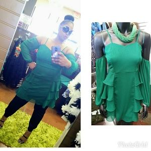 Gianni Bini Ruffle Off Shoulder Dress